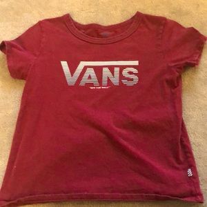 Red Crop Top Vans Shirt